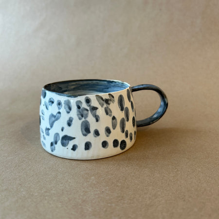 Large abstract ceramic mug no.143 