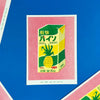 Affichette risographie 'Japanese Box of Pineapple Juice'