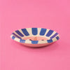 Ceramic empty pocket plate 'Happy Sun Bleu' 