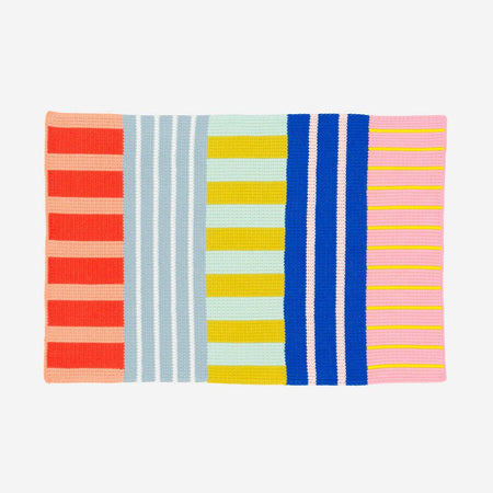 Tapis à Rayures Patchwork arc-en-ciel