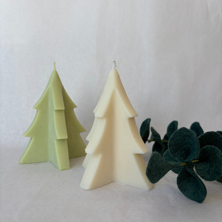 Large Minimalist Fir Scented Candle [Various Colors]