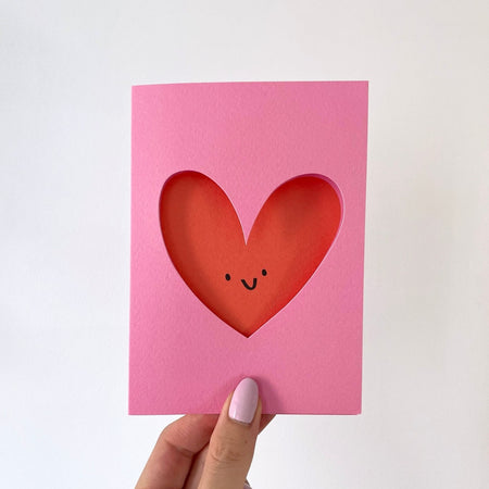 Love heart greeting card 