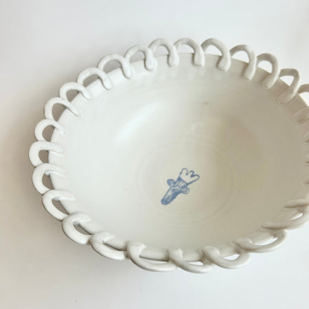 Bol à salade satiné Dentelle & Tulipe