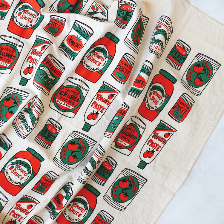 'Canned Tomatoes' Dish Towel