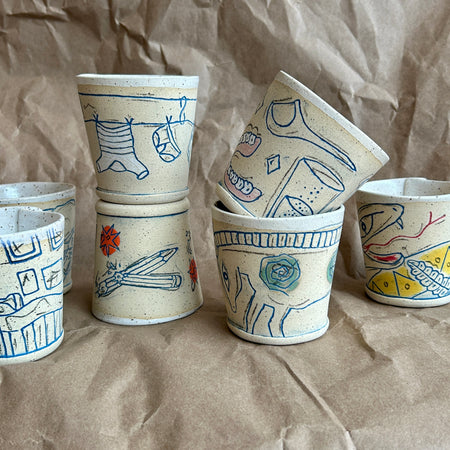 Gobelet illustrée en céramique [modèles variées]
