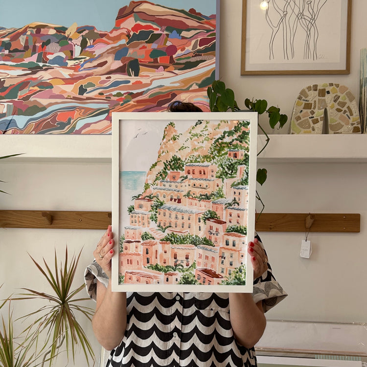 Affiche 'Italian Shore' encadrée [tel quel]