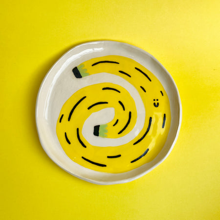 Ceramic plate 'Happy Banana' 