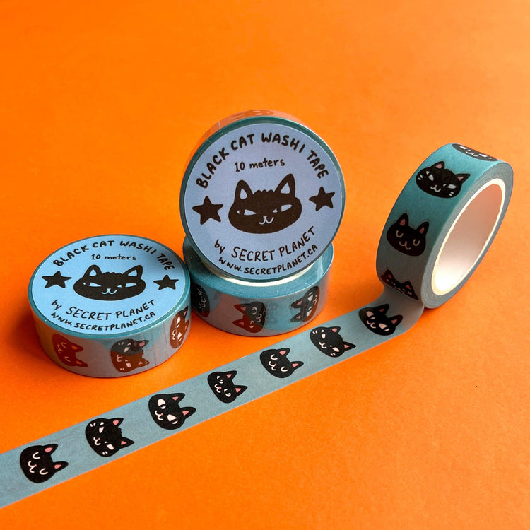 Ruban Washi Chat noir