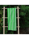 Green striped square tablecloth