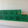 Mini caisse de lait verte