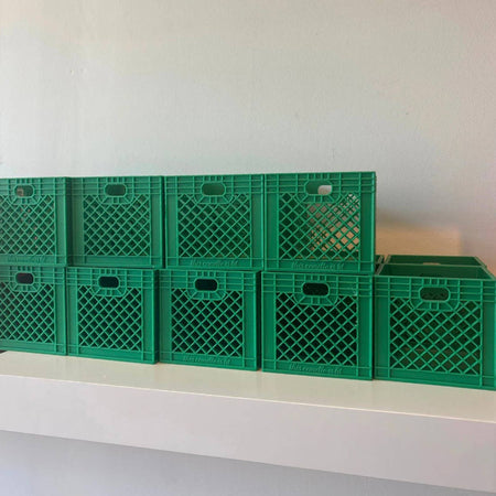 Mini caisse de lait verte