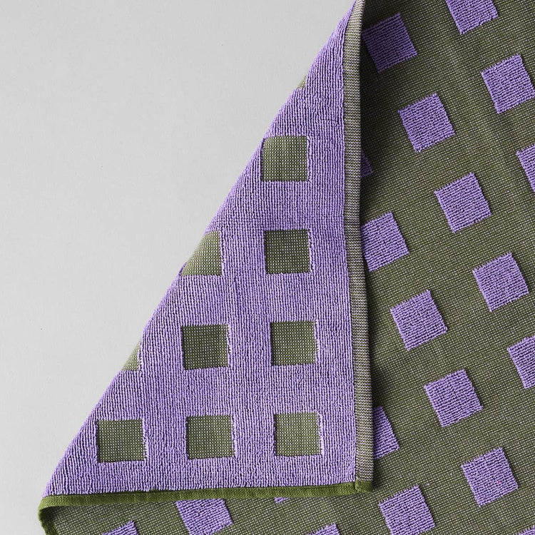 Purple square dish towels