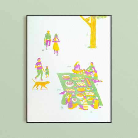 Affiche risographie 'Pique-Nique'