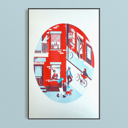 Affiche risographie 'Plateau'