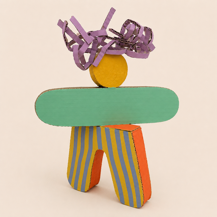 Sculpture en carton 'Chevelu'