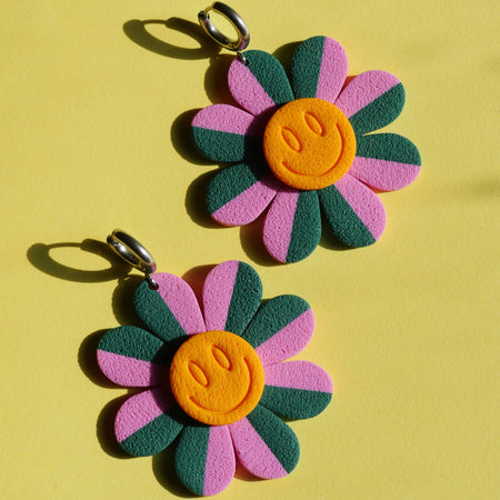 Laughter and flowers earrings 