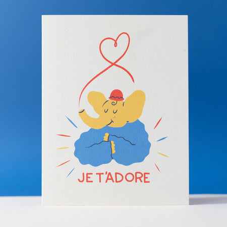 Carte de souhait Je t'adore