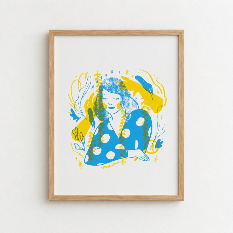 Affiche sérigraphiée 'Nobody'