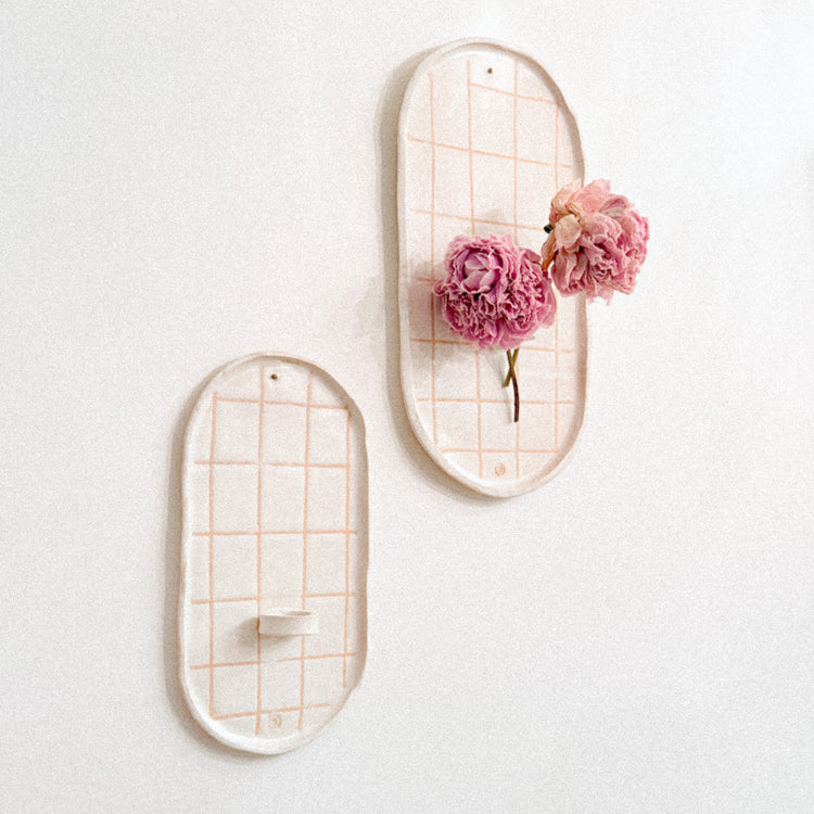 White grid wall light [various sizes]
