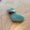 Felted Wool Christmas Stocking Ornament [Various Colors] 