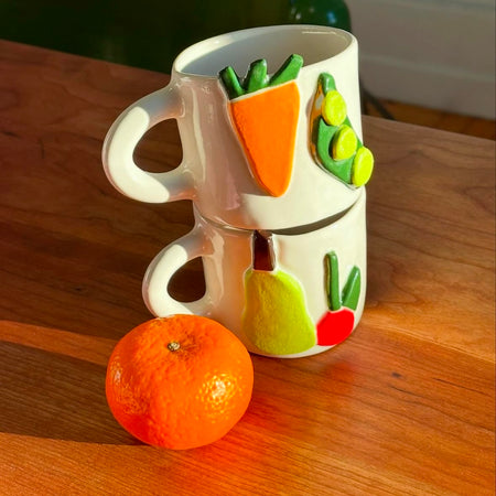 Fruits &amp; Vegetables Stoneware Mug [Various Models]