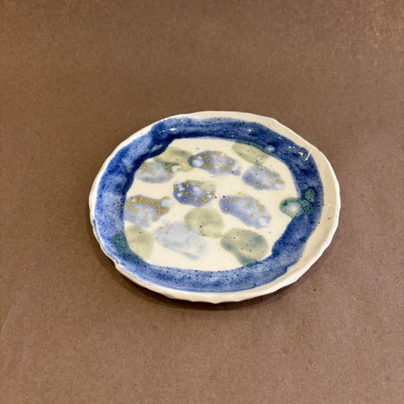 Small abstract ceramic plate #10