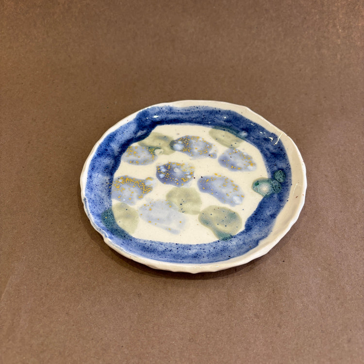 Small abstract ceramic plate #10