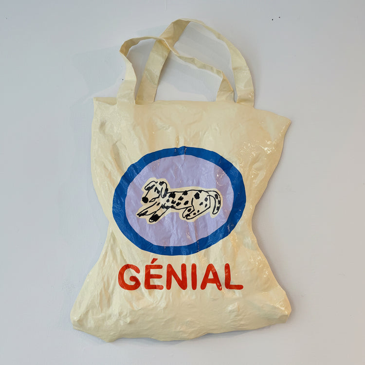 Oeuvre originale en papier mâché 'Génial'