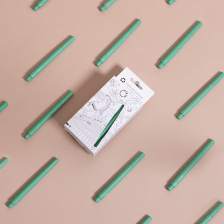 Boîte de 12 stylos Ciklo verts encre verte
