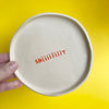 Small ceramic plate 'Shiiiiiiit' 