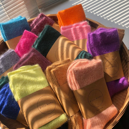 Chaussettes laine Angora [couleurs variées]