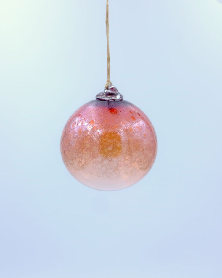 Ornement rond en verre soufflé [couleurs variées]