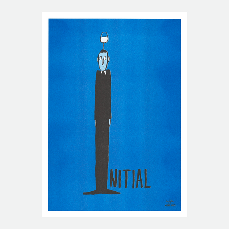 Risography poster 'Initial' by Jean Jullien