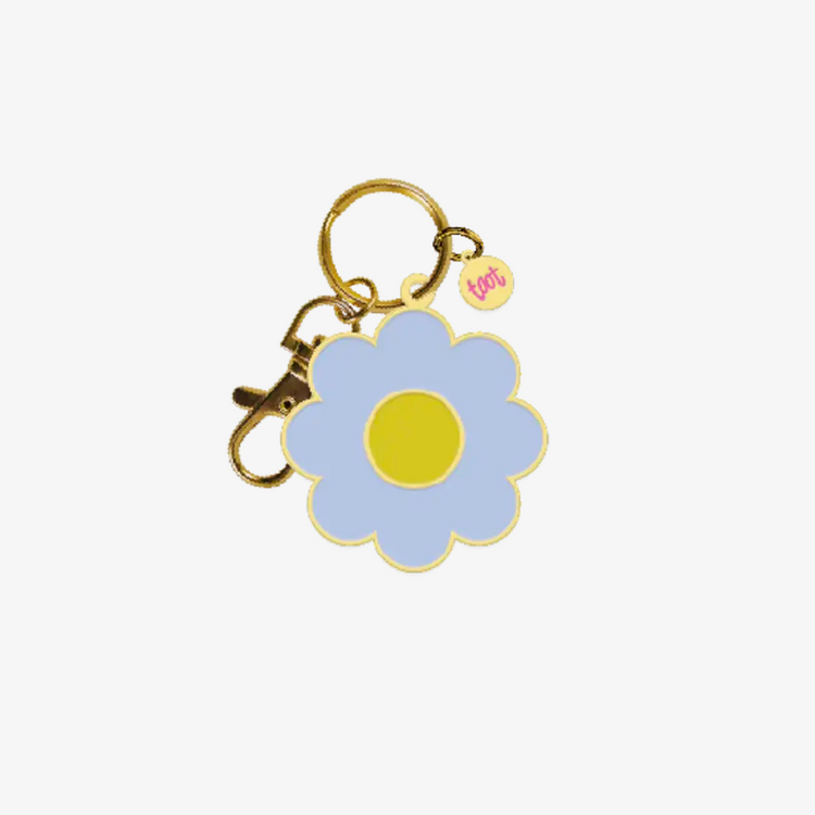 Porte-clés Fleur bleue