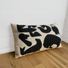 Black Quebec animal mosaic cushion 