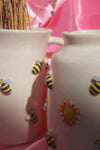 Vase cruche en céramique Bee face flower