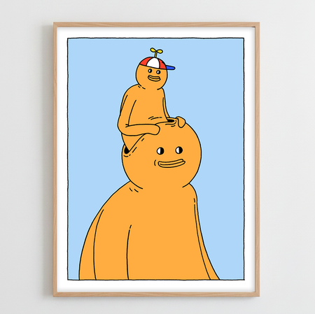 Affiche 'Vive les demi-portions!'
