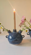 Mini dark blue Intention vase with 3 holes