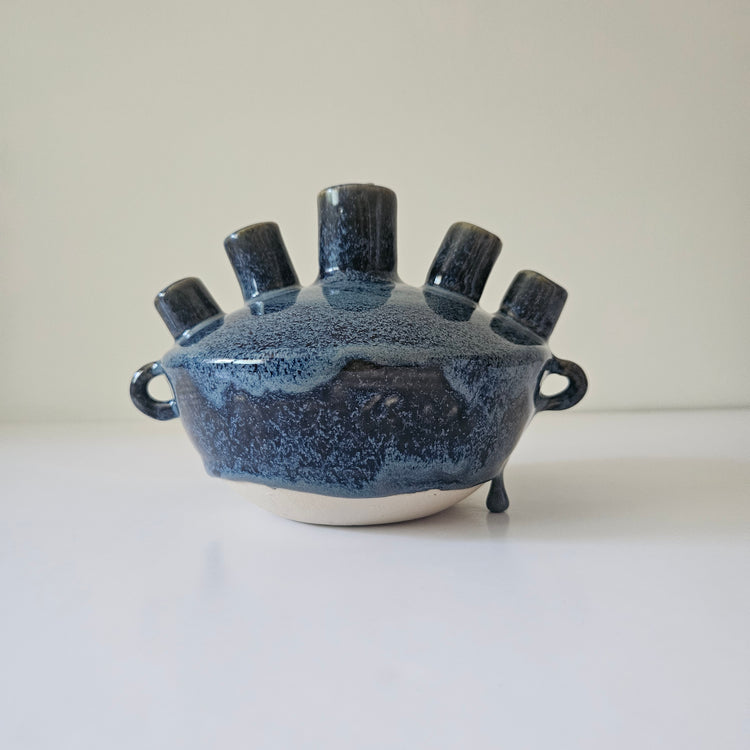 Large dark blue Intention vase