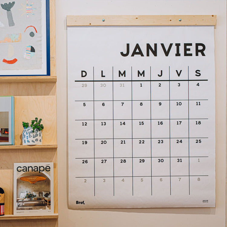 Calendrier Bref 2025 [Géant - 34x44po]