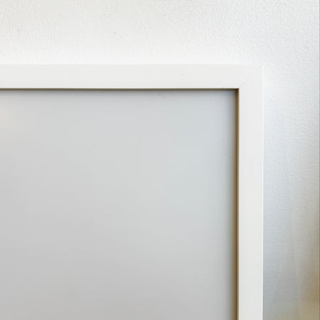 Cadre bois blanc avec plexiglas PETG [50 x 70cm]