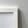 Cadre bois blanc avec vitre [A4 - 8.3 x 11,7po]