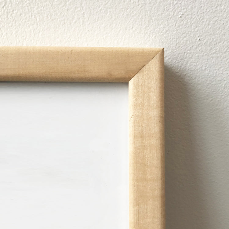 Natural wood frame with glass [18 x 24 in]