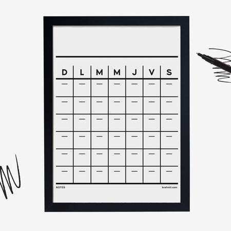 Brief framed perpetual calendar [18 x 24 in format] 