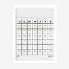 Calendrier perpétuel encadré Bref - couleurs variées [18x24po]