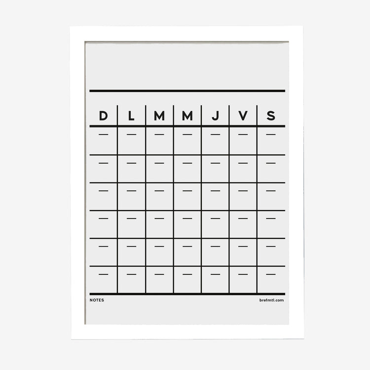 Framed Perpetual Calendar [18x24in]
