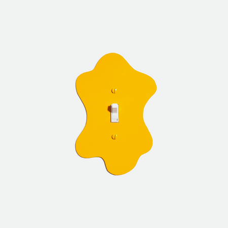 Plaque d'interrupteur Blob jaune