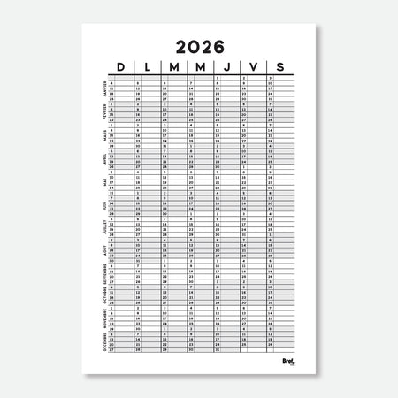 Petit calendrier annuel 2026 [11x17po]