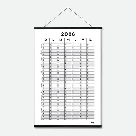 Grand calendrier annuel 2026 [24x36po]
