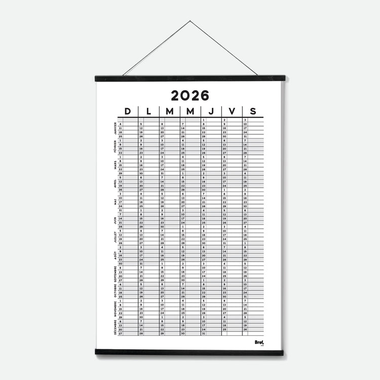 Large 2026 Annual Calendar [24x36in]